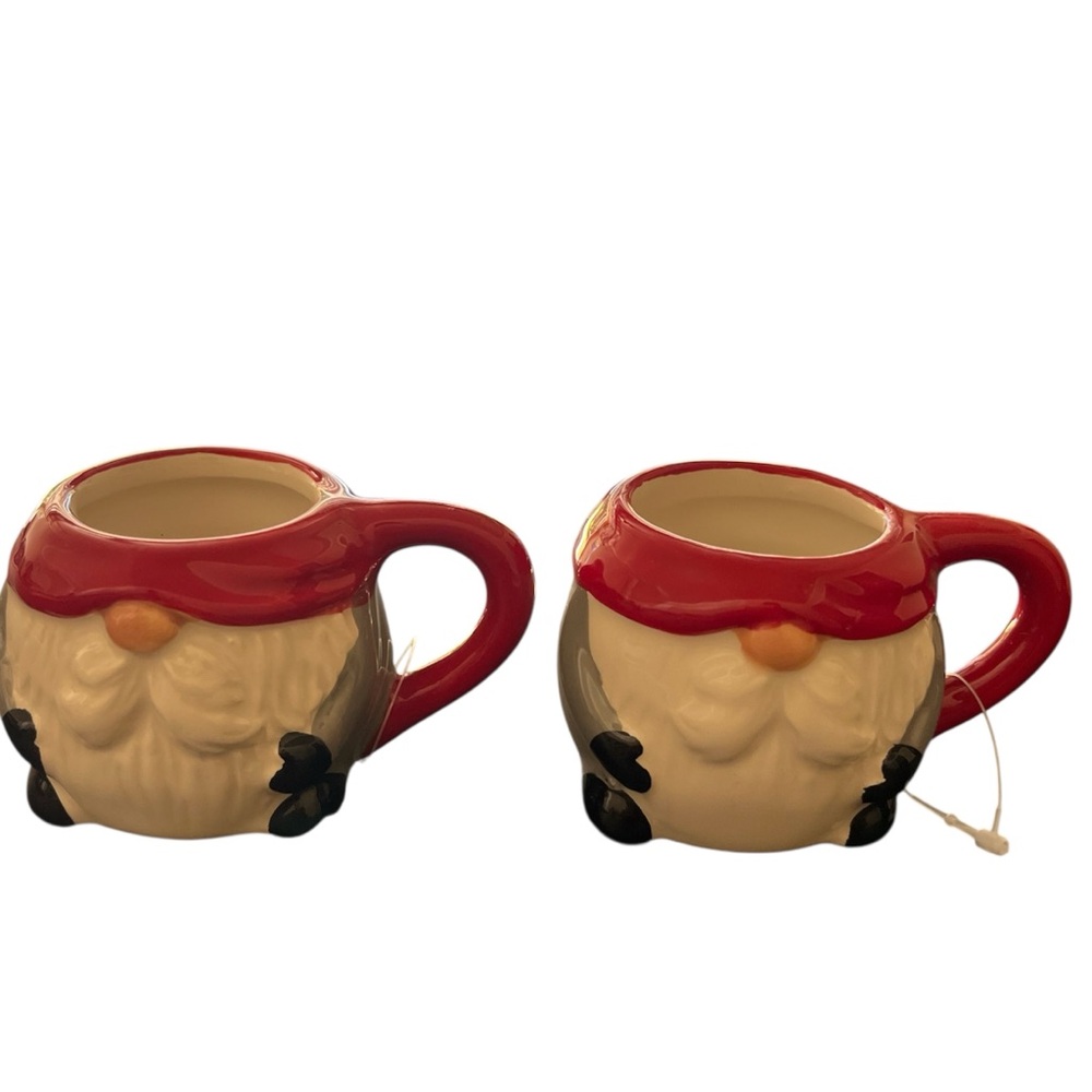 Gnome Santa Holiday Ceramic Miniature Expresso Mug Christmas Decor 2 oz